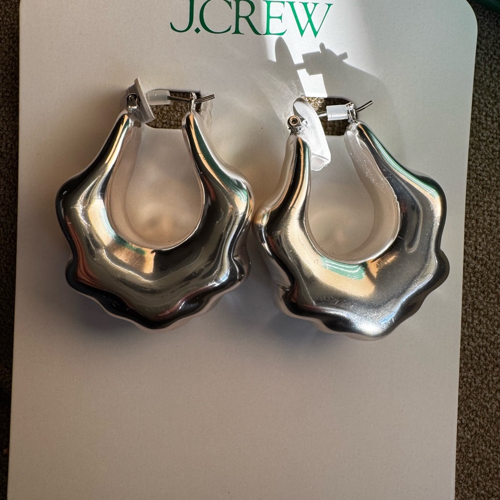 J.Crew Lightweight sculpted hoop earrings